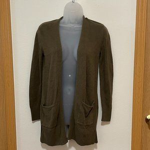 Old Navy Olive Army Green Long Cardigan WITH POCKETS (Size X-Small)